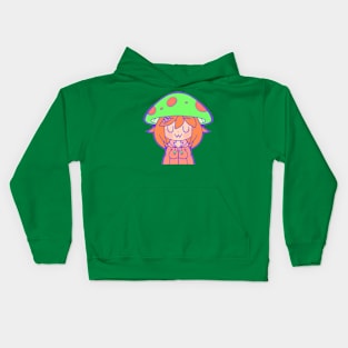 The green mushroom arts Kids Hoodie